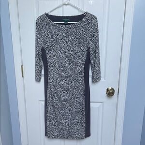 Lauren Ralph Lauren green label Monochrome Long Sleeve Dress